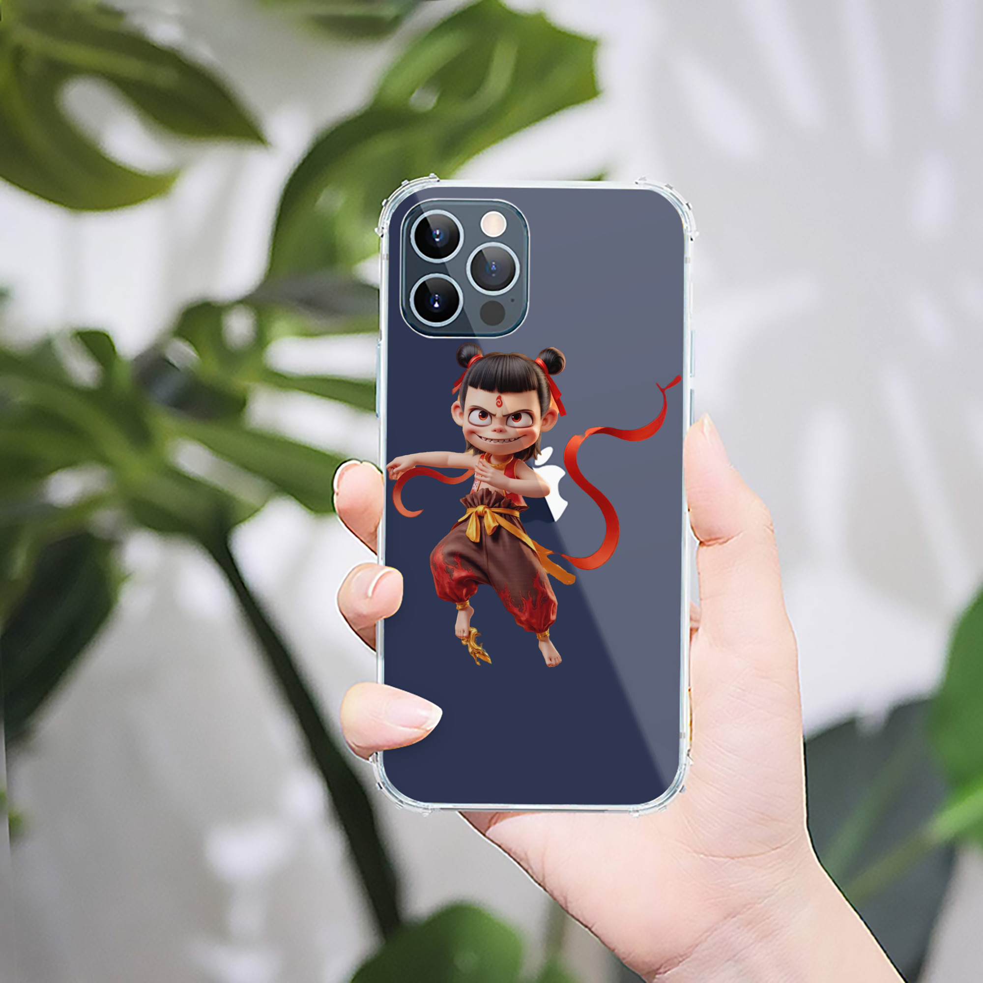 （画像用） Ne Zha 2 ナタ 魔童の大暴れ 【iPhone 12シリーズ対応】透明スマホケース（クリアソフトケース）